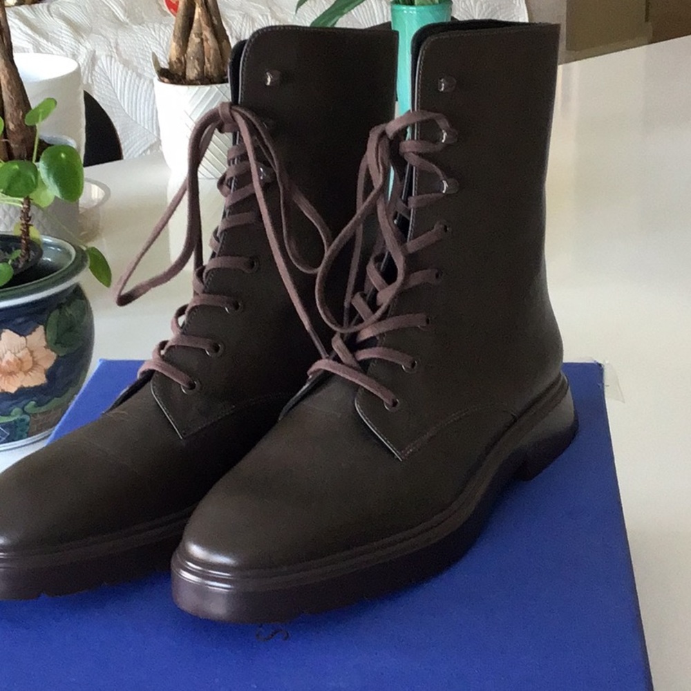 Brand new authentic Stuart Weitzman combat boots.  Size 8 1/2